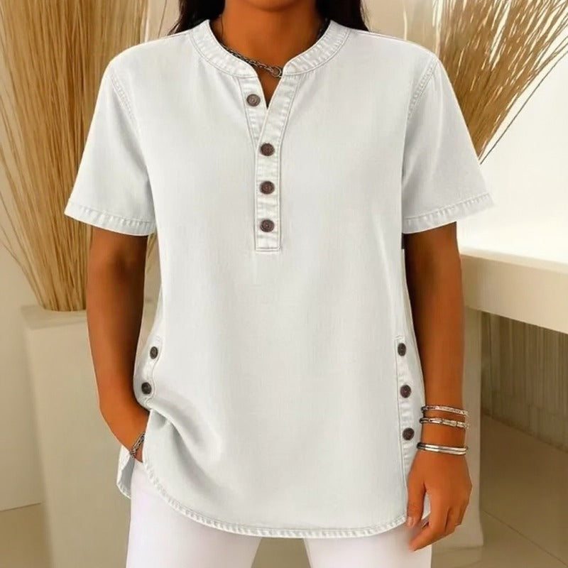 Blusa Jeans Calenny Com Acabamento Estonado e Caimento Soltinho
Blusa Jeans Calenny Com Acabamento Estonado
Blusa Jeans Calenny
Blusa Calenny
Blusa Jeans