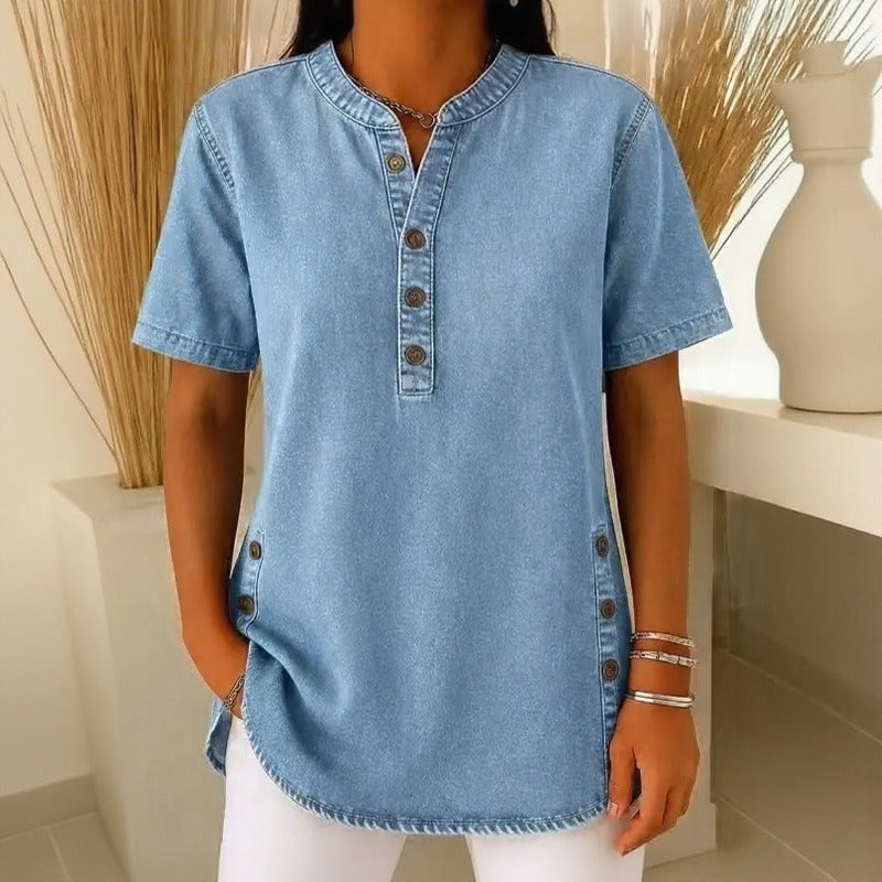 Blusa Jeans Calenny Com Acabamento Estonado e Caimento Soltinho
Blusa Jeans Calenny Com Acabamento Estonado
Blusa Jeans Calenny
Blusa Calenny
Blusa Jeans
