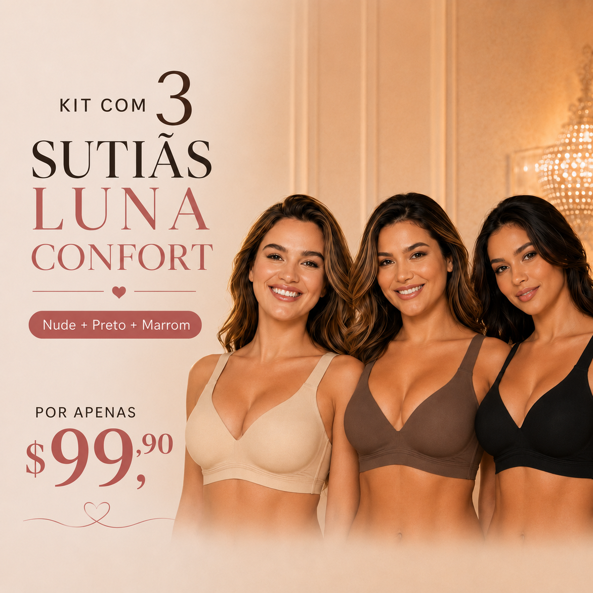 Sutiãs Luna Comfort
Kit 3 Sutiãs Luna Comfort™ - Sem Aro
Kit 3 Sutiãs Luna Comfort™
Kit 3 Sutiãs Luna Comfort - Sem Marcas
Kit 3 Sutiãs Luna Comfort - Sem Aro
Kit 3 Sutiãs Luna Comfort - Busto Elevado
Kit 3 Sutiãs Luna Comfort
3 Sutiãs Luna Comfort