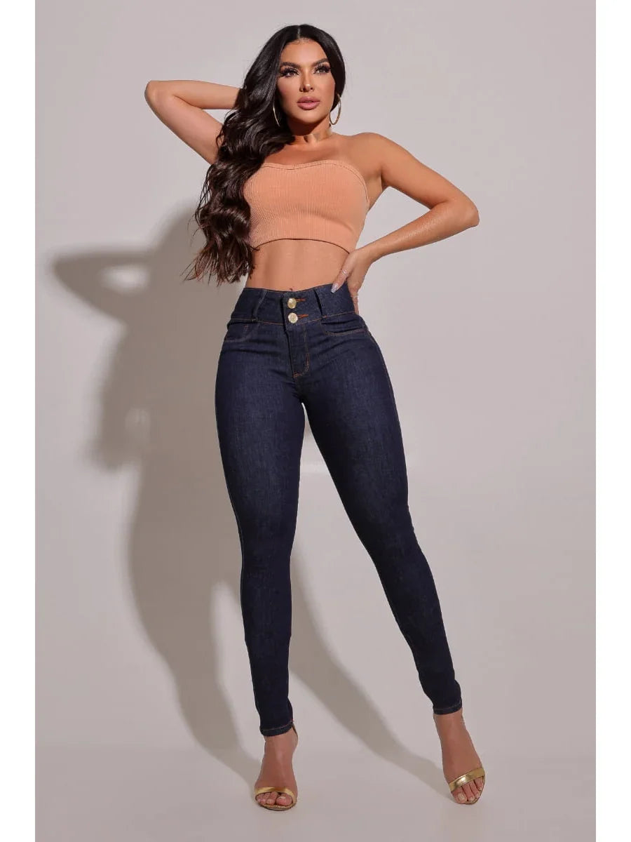 Calça Jeans Modeladora de Cós alto [Compre 1 Leve 2]